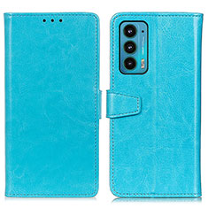 Coque Portefeuille Livre Cuir Etui Clapet A06D pour Motorola Moto Edge 20 5G Bleu Ciel