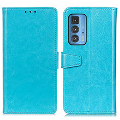 Coque Portefeuille Livre Cuir Etui Clapet A06D pour Motorola Moto Edge 20 Pro 5G Bleu Ciel