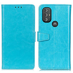 Coque Portefeuille Livre Cuir Etui Clapet A06D pour Motorola Moto G Play (2023) Bleu Ciel