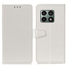 Coque Portefeuille Livre Cuir Etui Clapet A06D pour OnePlus 10 Pro 5G Blanc