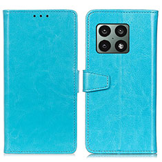 Coque Portefeuille Livre Cuir Etui Clapet A06D pour OnePlus 10 Pro 5G Bleu Ciel