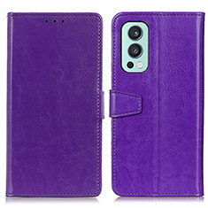 Coque Portefeuille Livre Cuir Etui Clapet A06D pour OnePlus Nord 2 5G Violet