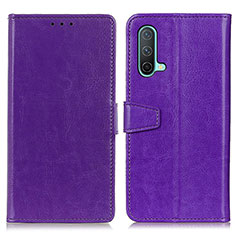 Coque Portefeuille Livre Cuir Etui Clapet A06D pour OnePlus Nord CE 5G Violet