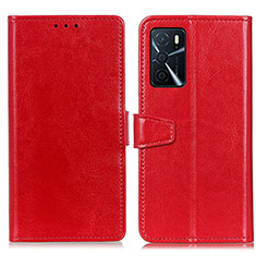 Coque Portefeuille Livre Cuir Etui Clapet A06D pour Oppo A16s Rouge