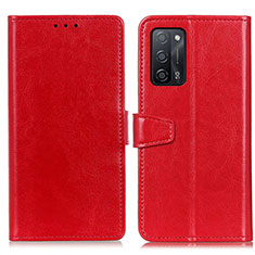 Coque Portefeuille Livre Cuir Etui Clapet A06D pour Oppo A53s 5G Rouge