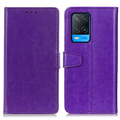 Coque Portefeuille Livre Cuir Etui Clapet A06D pour Oppo A54 4G Violet