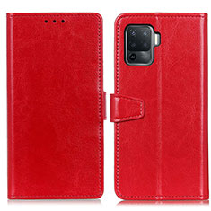 Coque Portefeuille Livre Cuir Etui Clapet A06D pour Oppo A94 4G Rouge