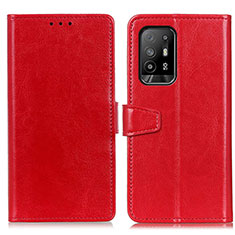 Coque Portefeuille Livre Cuir Etui Clapet A06D pour Oppo A94 5G Rouge