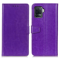 Coque Portefeuille Livre Cuir Etui Clapet A06D pour Oppo Reno5 Lite Violet