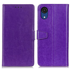Coque Portefeuille Livre Cuir Etui Clapet A06D pour Samsung Galaxy A03 Core Violet