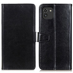 Coque Portefeuille Livre Cuir Etui Clapet A06D pour Samsung Galaxy A03 Noir