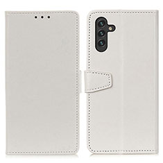 Coque Portefeuille Livre Cuir Etui Clapet A06D pour Samsung Galaxy A04s Blanc