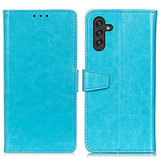 Coque Portefeuille Livre Cuir Etui Clapet A06D pour Samsung Galaxy A04s Bleu Ciel