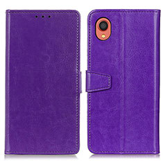 Coque Portefeuille Livre Cuir Etui Clapet A06D pour Samsung Galaxy A22 5G SC-56B Violet