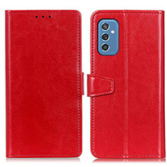 Coque Portefeuille Livre Cuir Etui Clapet A06D pour Samsung Galaxy M52 5G Rouge