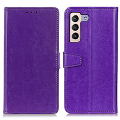 Coque Portefeuille Livre Cuir Etui Clapet A06D pour Samsung Galaxy S21 5G Violet