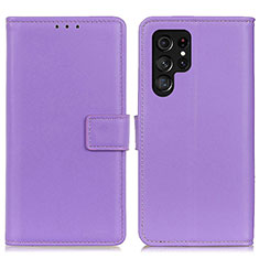 Coque Portefeuille Livre Cuir Etui Clapet A06D pour Samsung Galaxy S21 Ultra 5G Violet