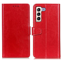 Coque Portefeuille Livre Cuir Etui Clapet A06D pour Samsung Galaxy S22 5G Rouge