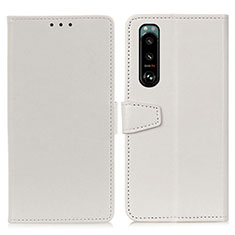 Coque Portefeuille Livre Cuir Etui Clapet A06D pour Sony Xperia 5 III Blanc