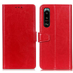 Coque Portefeuille Livre Cuir Etui Clapet A06D pour Sony Xperia 5 III Rouge