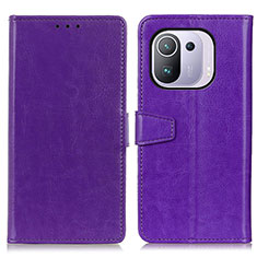 Coque Portefeuille Livre Cuir Etui Clapet A06D pour Xiaomi Mi 11 Pro 5G Violet