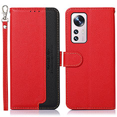 Coque Portefeuille Livre Cuir Etui Clapet A06D pour Xiaomi Mi 12 Lite 5G Rouge