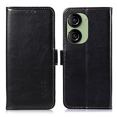 Coque Portefeuille Livre Cuir Etui Clapet A07D pour Asus ZenFone 10 Noir