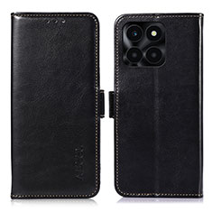 Coque Portefeuille Livre Cuir Etui Clapet A07D pour Huawei Honor X6a Noir