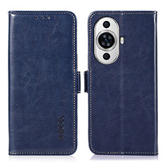 Coque Portefeuille Livre Cuir Etui Clapet A07D pour Huawei Nova 11 Bleu