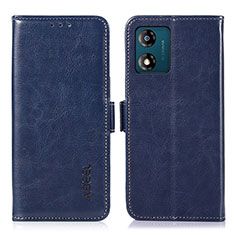 Coque Portefeuille Livre Cuir Etui Clapet A07D pour Motorola Moto E13 Bleu