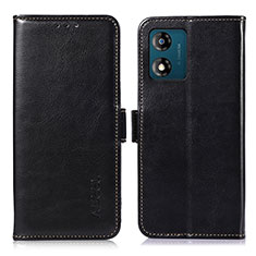 Coque Portefeuille Livre Cuir Etui Clapet A07D pour Motorola Moto E13 Noir