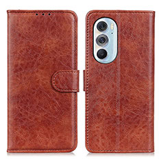 Coque Portefeuille Livre Cuir Etui Clapet A07D pour Motorola Moto Edge 30 Pro 5G Marron