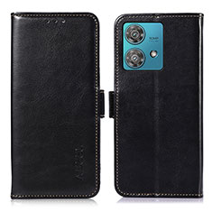 Coque Portefeuille Livre Cuir Etui Clapet A07D pour Motorola Moto Edge 40 Neo 5G Noir