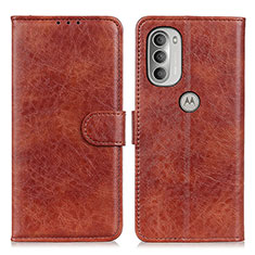 Coque Portefeuille Livre Cuir Etui Clapet A07D pour Motorola Moto G51 5G Marron