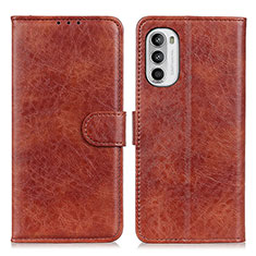 Coque Portefeuille Livre Cuir Etui Clapet A07D pour Motorola MOTO G52 Marron