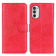 Coque Portefeuille Livre Cuir Etui Clapet A07D pour Motorola MOTO G52 Rouge