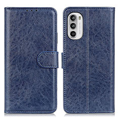 Coque Portefeuille Livre Cuir Etui Clapet A07D pour Motorola Moto G71s 5G Bleu