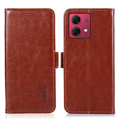 Coque Portefeuille Livre Cuir Etui Clapet A07D pour Motorola Moto G84 5G Marron