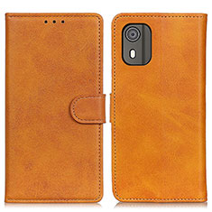 Coque Portefeuille Livre Cuir Etui Clapet A07D pour Nokia C02 Marron