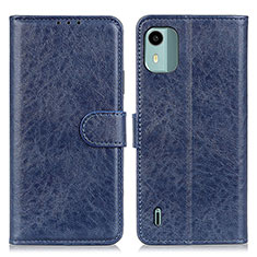 Coque Portefeuille Livre Cuir Etui Clapet A07D pour Nokia C12 Bleu