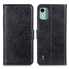 Coque Portefeuille Livre Cuir Etui Clapet A07D pour Nokia C12 Plus Noir