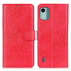 Coque Portefeuille Livre Cuir Etui Clapet A07D pour Nokia C12 Plus Rouge