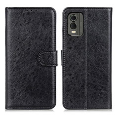 Coque Portefeuille Livre Cuir Etui Clapet A07D pour Nokia C210 Noir