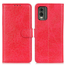 Coque Portefeuille Livre Cuir Etui Clapet A07D pour Nokia C210 Rouge