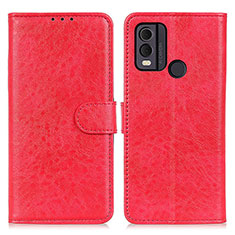 Coque Portefeuille Livre Cuir Etui Clapet A07D pour Nokia C22 Rouge