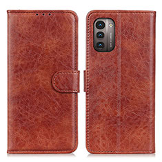 Coque Portefeuille Livre Cuir Etui Clapet A07D pour Nokia G11 Marron