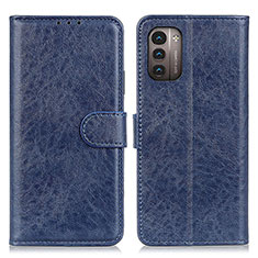 Coque Portefeuille Livre Cuir Etui Clapet A07D pour Nokia G21 Bleu