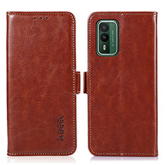 Coque Portefeuille Livre Cuir Etui Clapet A07D pour Nokia XR21 Marron