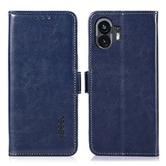 Coque Portefeuille Livre Cuir Etui Clapet A07D pour Nothing Phone 2 Bleu