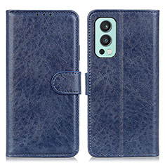 Coque Portefeuille Livre Cuir Etui Clapet A07D pour OnePlus Nord 2 5G Bleu